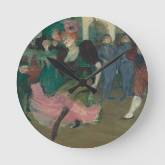 Dancing the Bolero - Toulouse-Lautrec Painting Round Clock