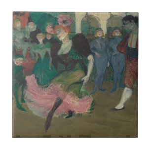 Dancing the Bolero - Toulouse-Lautrec Painting Tile