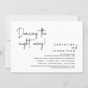 Dancing The Night Away, Wedding Elopement Party Invitation