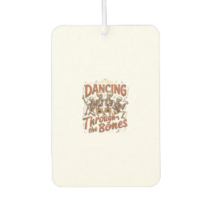 Dancing Through Bones Halloween Skeletons Music Ce Car Air Freshener