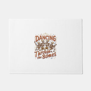 Dancing Through Bones Halloween Skeletons Music Ce Doormat