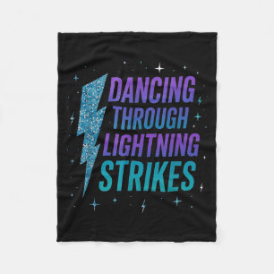 Dancing Through The Lightning Strike Dancer Motiva Fleece Blanket