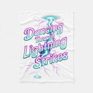 Dancing Through The Lightning Strike Dancer Motiva Fleece Blanket