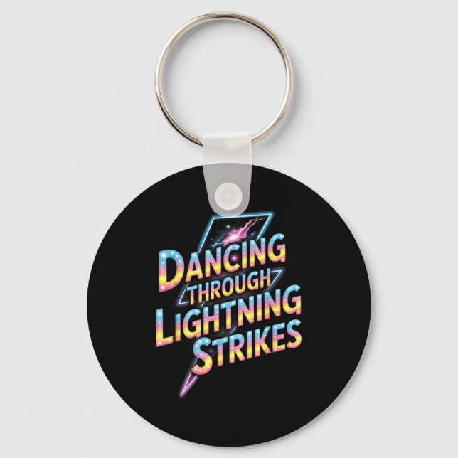 Dancing Through The Lightning Strike Dancer Motiva Key Ring (Front)