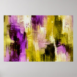 Dancing Through Violet Expressive Modern Abstract Poster