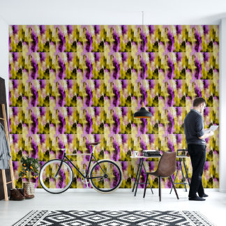 Dancing Through Violet Expressive Modern Abstract Wallpaper