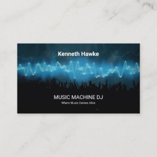 Dancing To Music Pulse Electrifying Wave DJ Business Card