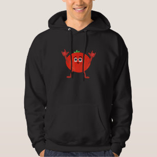 Dancing Tomato Vegetable Humor For Vegan Gardener Hoodie