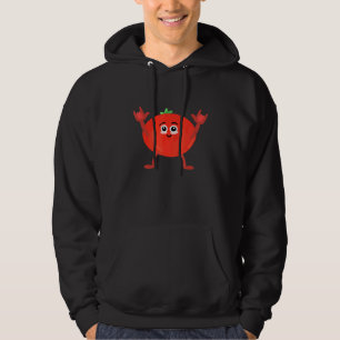 Dancing Tomato Vegetable Humour For Vegan Gardener Hoodie