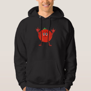 Dancing Tomato Vegetable Humour For Vegan Gardener Hoodie