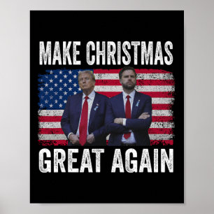 Dancing Trump Santa And Dj Vance Make Christmas Gr Poster