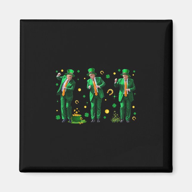 Dancing Trump St. Patrick's Day  Magnet (Front)