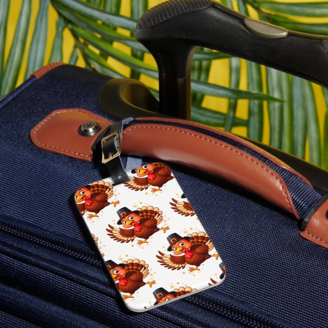 Dancing Turkey Luggage Tag (Front Insitu 1)