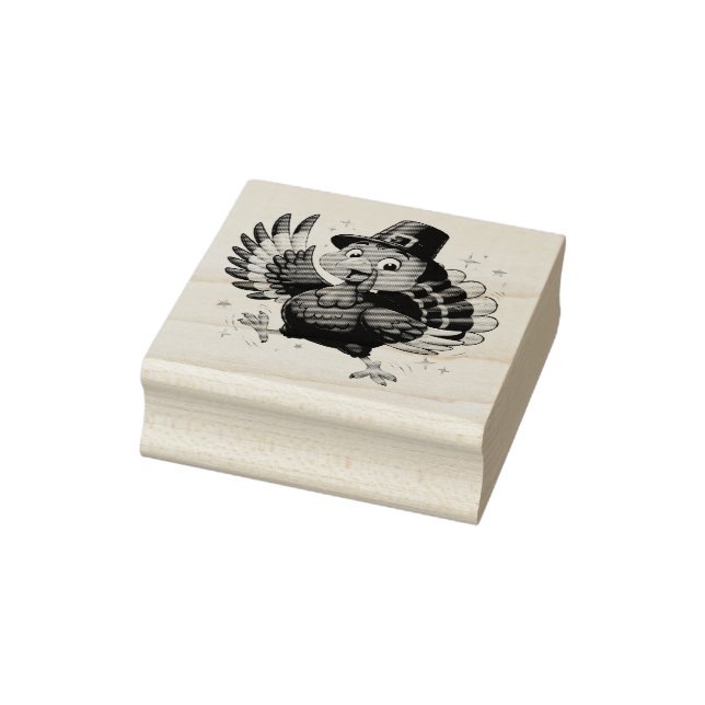 Dancing Turkey Rubber Stamp (Stamp)