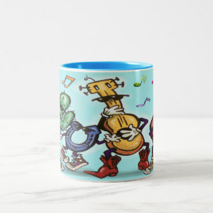 Dancing Two-Tone Coffee Mug