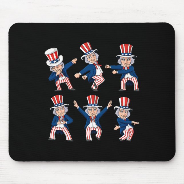 Dancing Uncle Sam 4th Of July Dance Challenge Boys Mouse Mat (Front)