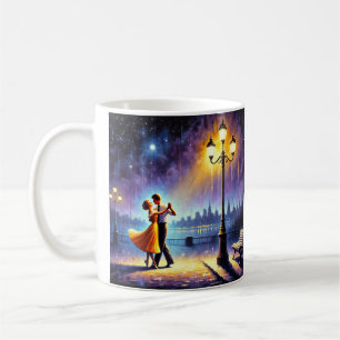 Dancing underneath the lamppost coffee mug