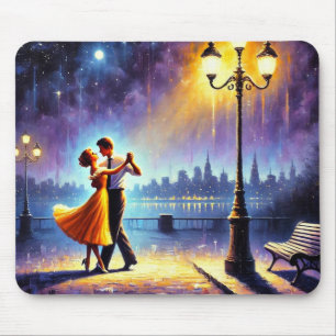 Dancing underneath the lamppost mouse mat