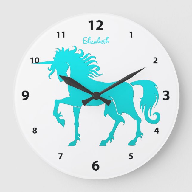 Dancing Unicorn Silhouette Clock (Front)