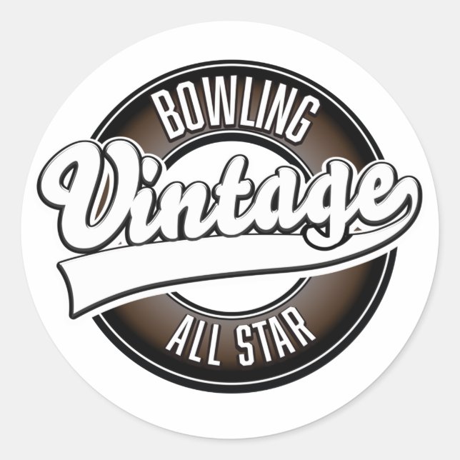 Dancing vintage all star logo classic round sticker (Front)