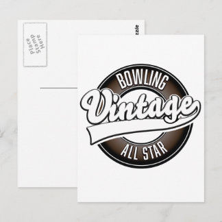 Dancing vintage all star logo postcard
