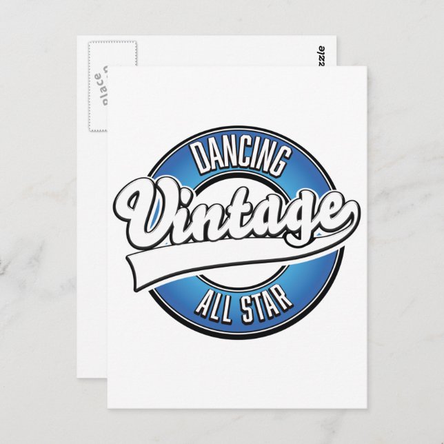 Dancing vintage all star logo postcard (Front/Back)