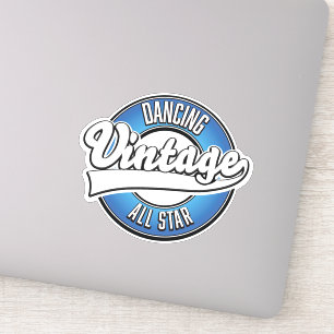 Dancing vintage all star logo sticker