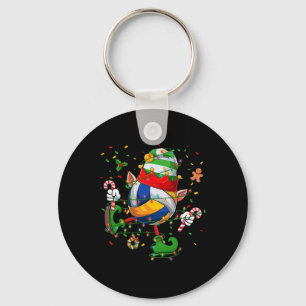 Dancing Volleyball Ball Elf Hat Scute Ss Cute Sss  Key Ring