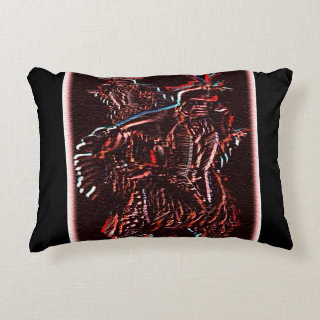"Dancing Warriors" Decorative Cushion (Front)