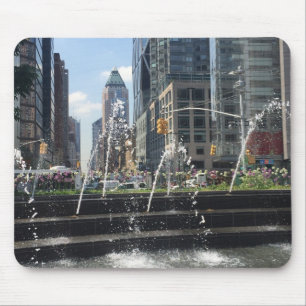 Dancing Water Fountain, Columbus Circle, New York Mouse Mat