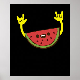 Dancing Watermelon - Watermelon Fruit Summer Poster