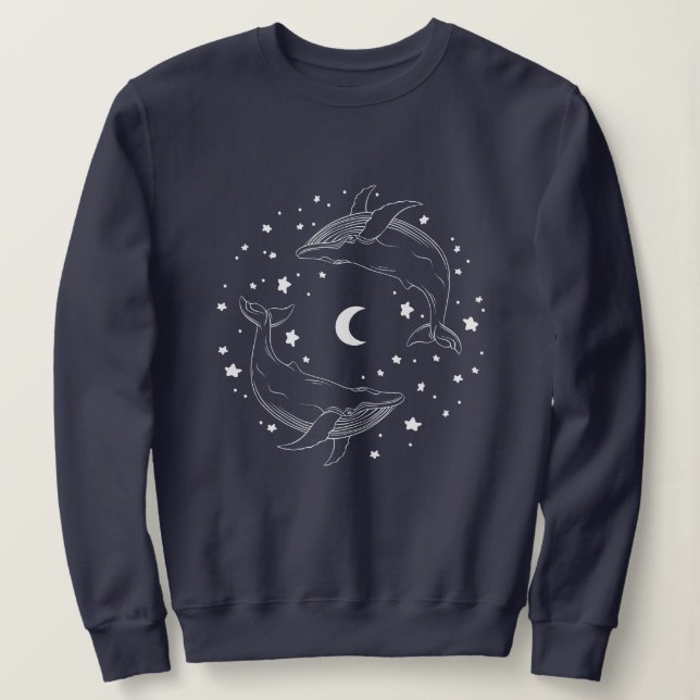 Dancing Whales  Sweatshirt (Design Front)