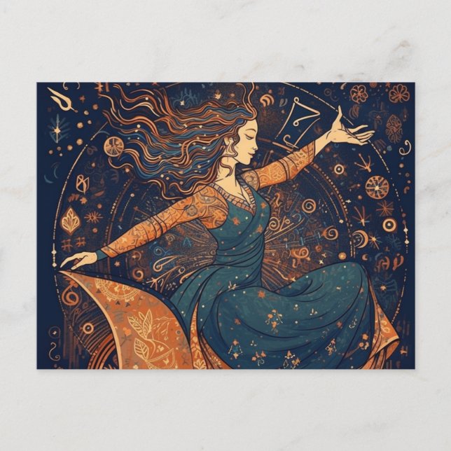 Dancing Wheelchair Woman Postcard (Front)