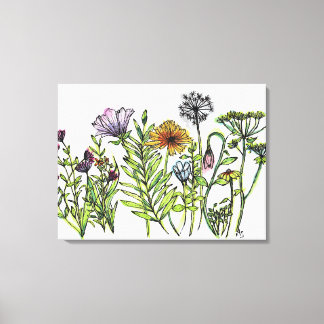Dancing Wildflowers Canvas Print