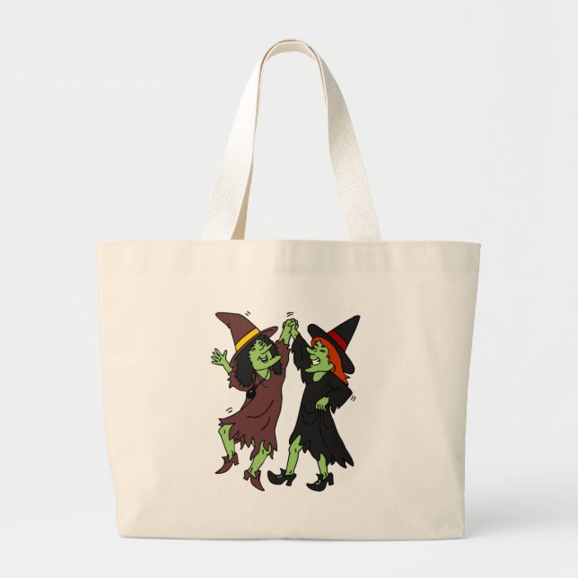 Dancing Witches Large Tote Bag (Front)