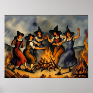 dancing witches poster