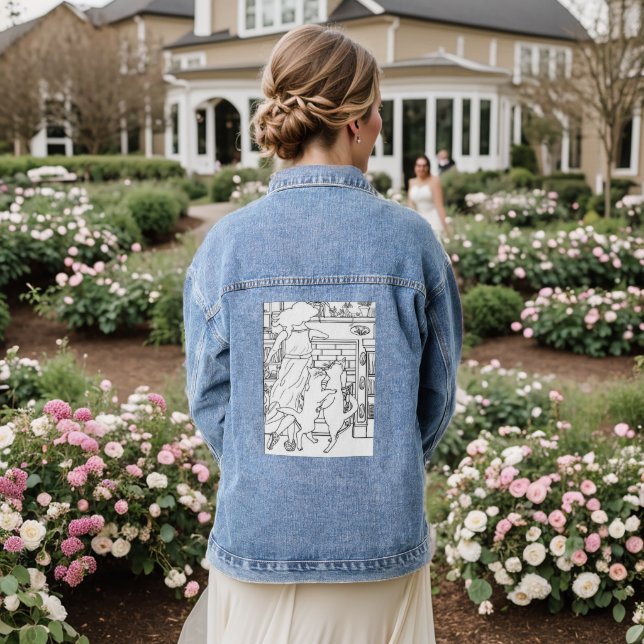 Dancing With Cats 🐈  Denim Jacket (Wedding Back)
