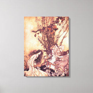 Dancing with Fairies Arthur Rackham Illustration Canvas Print
