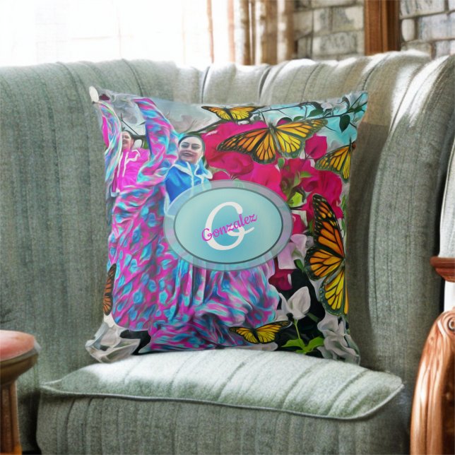 Dancing with Flowers & Butterflies PV01 Cushion (Creator Uploaded)