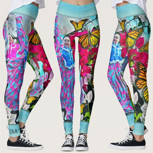 Dancing with Flowers & Butterflies PV01 Leggings (Creator Uploaded)