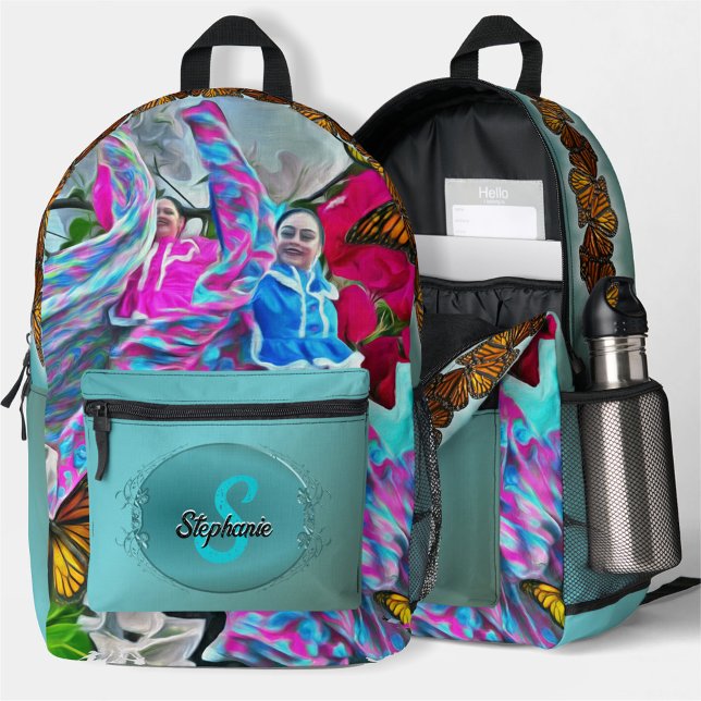 Dancing with Flowers & Butterflies PV01 Printed Backpack (Creator Uploaded)