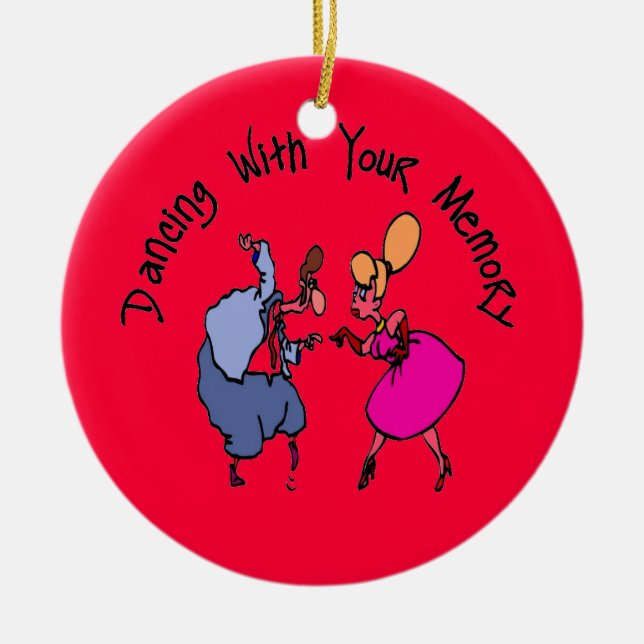 Dancing With Memories Ceramic Ornament (Front)