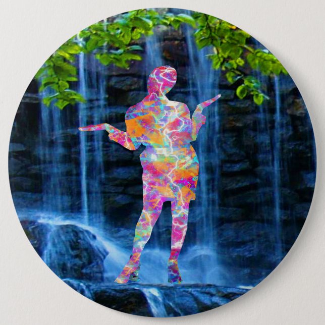 Dancing with Nature 6 Cm Round Badge (Front)