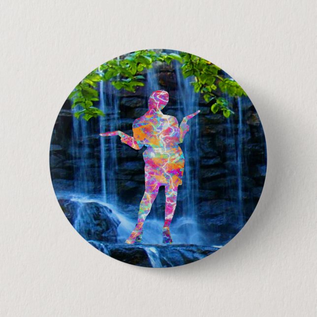 Dancing with Nature 6 Cm Round Badge (Front)
