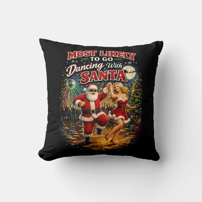 Dancing with Santa Cushion (Front)