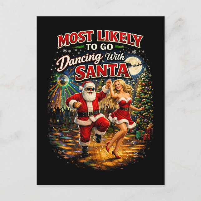 Dancing with Santa Postcard (Front)