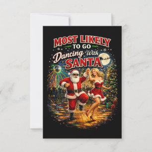 Dancing with Santa Thank You Card