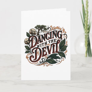Dancing With The Devil Gothic Art Card