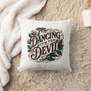 Dancing With The Devil Gothic Art Cushion