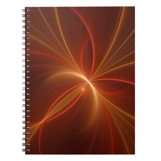 Dancing With The Light Modern Abstract Fractal Art Notebook (Front)